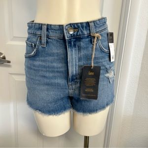 Lee Vintage Modern High Rise Cut Off Denim Shorts‎ Womens Size 27 NWT